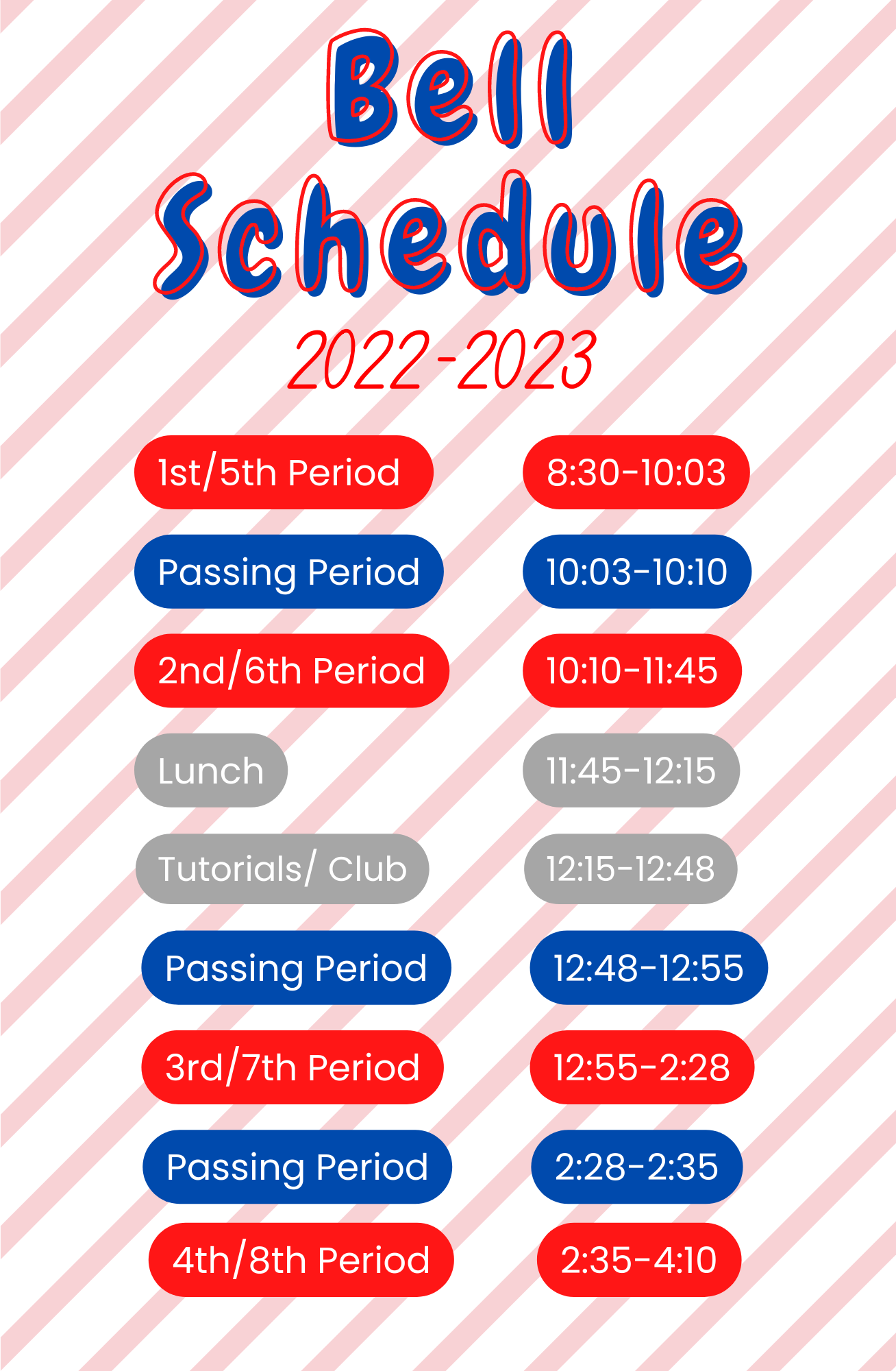 Bell Schedule